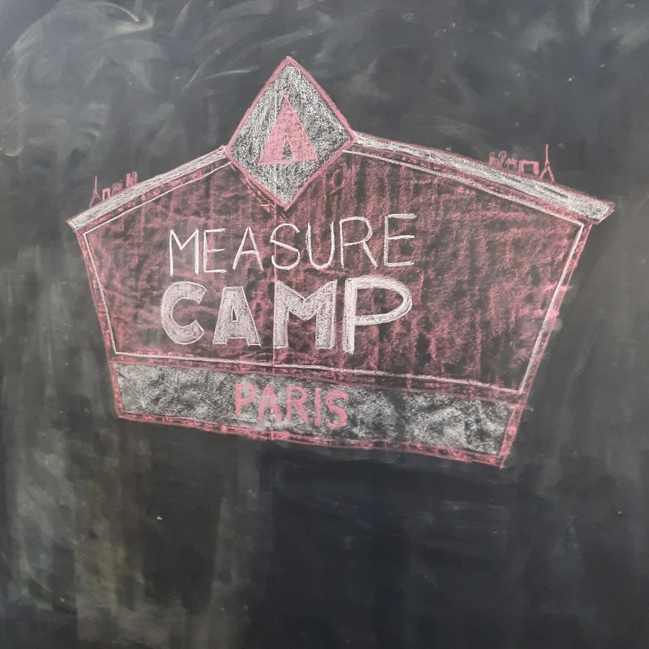 Photo du MeasureCamp 2024 à Paris - dessin à la craie